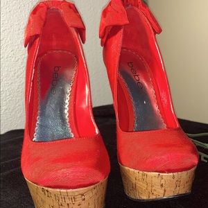 Red Bebe High Heels